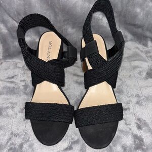 Elegant Black Women's Sandals NWOT
